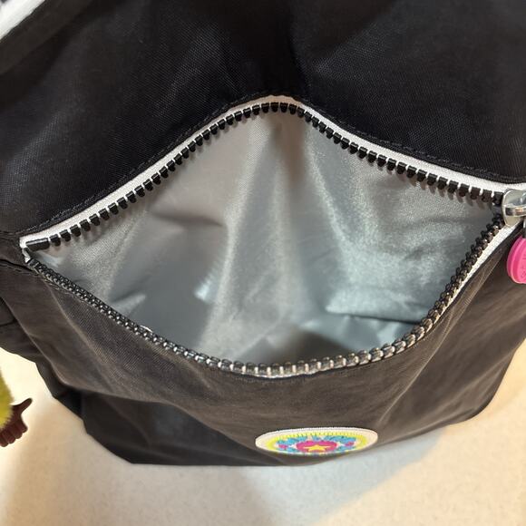 NWT Kipling Seoul Large Backpack True Black Rainbow Laptop Protection Authentic - Picture 11 of 12